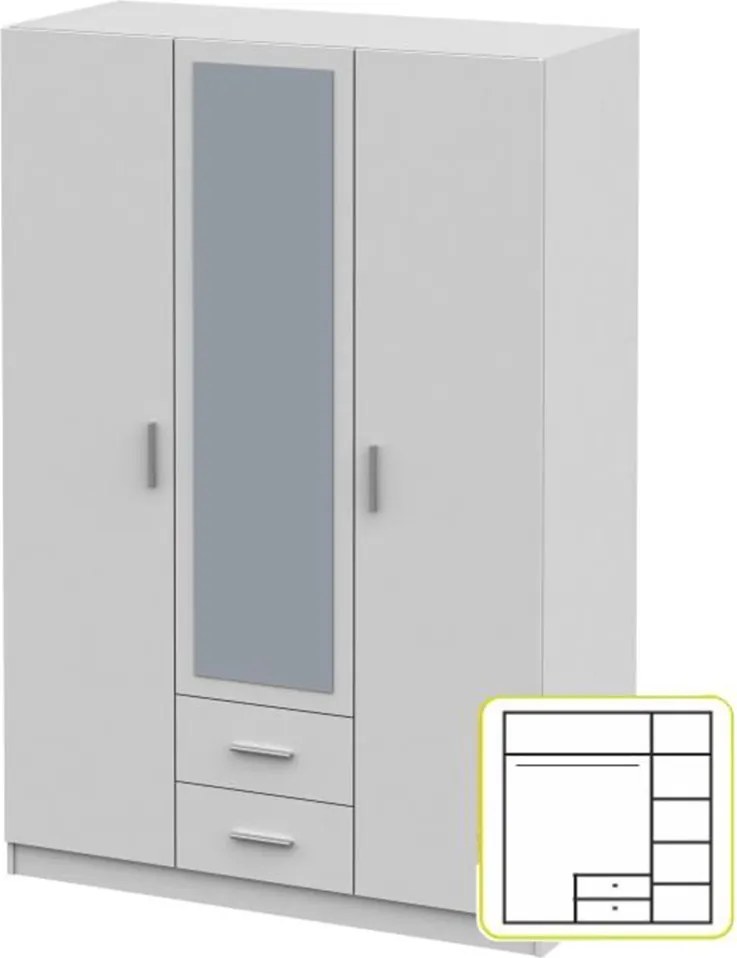 Szekrény, fehér, INVITA Typ 2