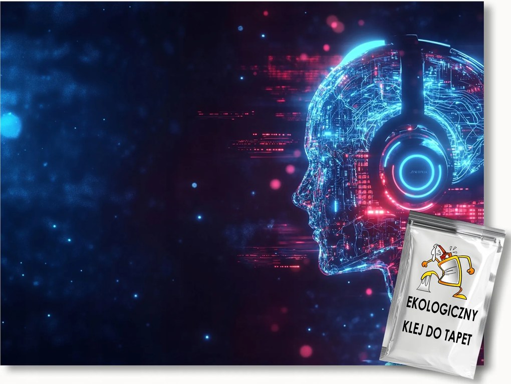 Fotótapéta Flizelina Cyberpunk Techno Digital Synth Zene 152,5x104 ragasztó