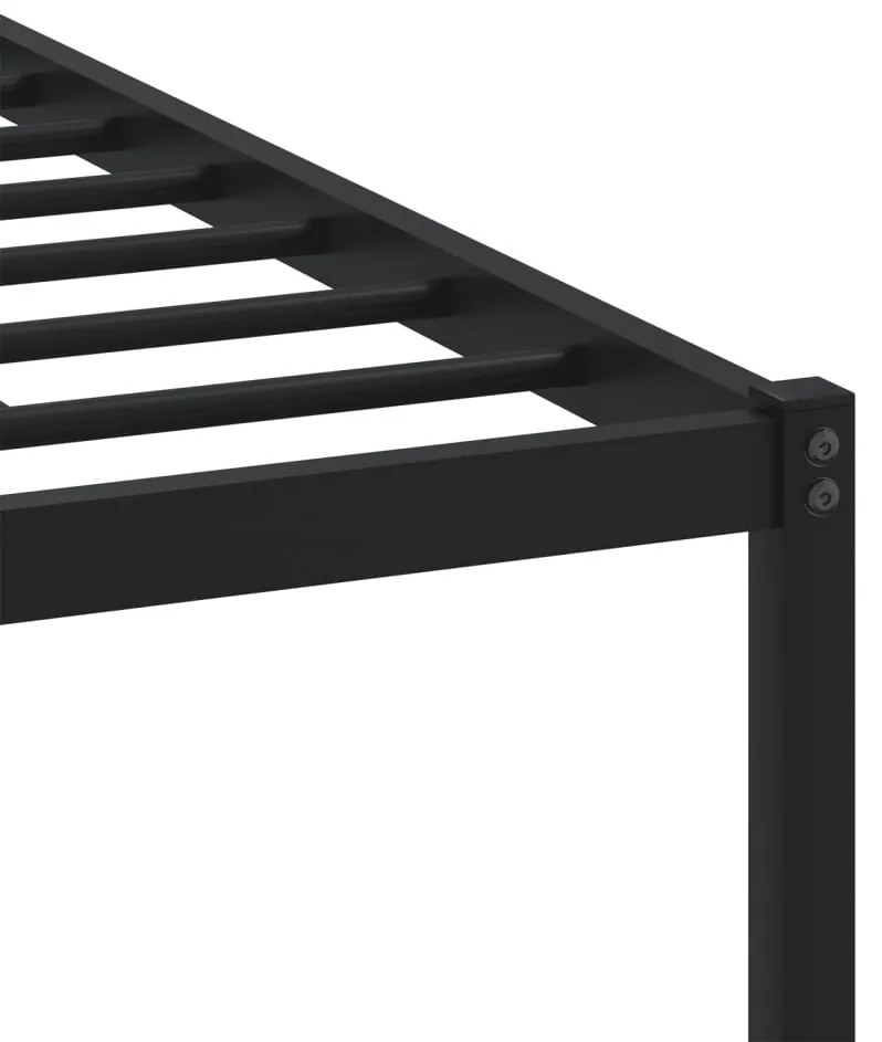 füstös tölgy színű fém ágykeret matrac nélkül 80 x 200 cm