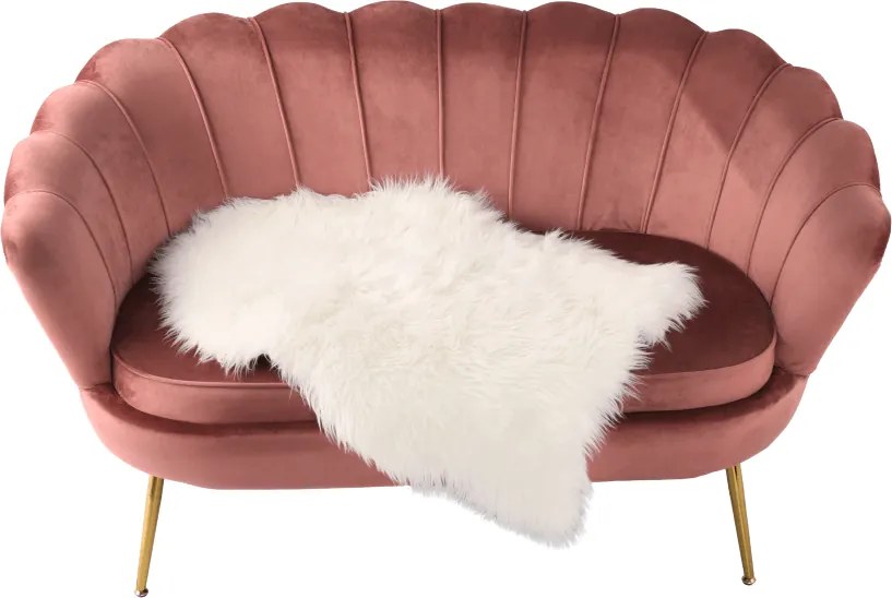 Pad Art-deco stílusban, rózsaszín Velvet anyag/gold chróm-arany, NOBLIN