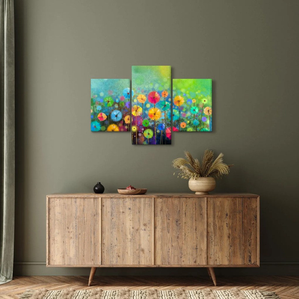 Kép - Absztrakt virágok (90x60 cm)