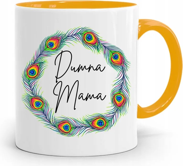 Sárga Bögre Ajándék Büszke Anyukáknak fényképes nyomtatással