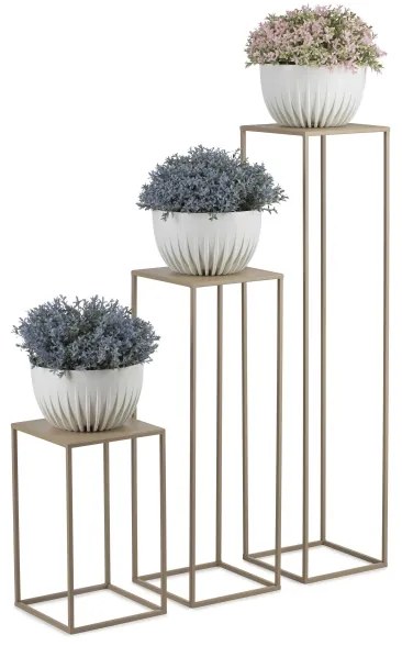 Virágállvány 70x24 cm bézs