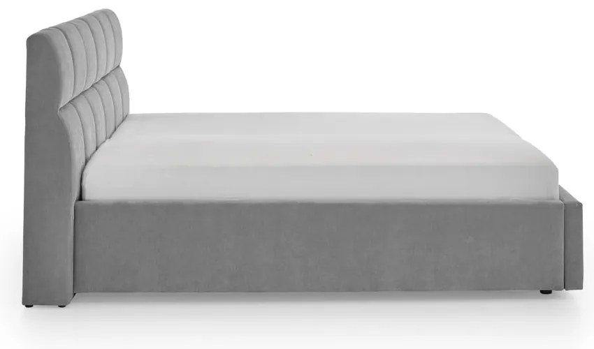 Szürke kárpitozott franciaágy ágyrács nélkül 180x200 cm Canyon – Meise Möbel