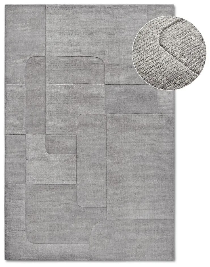 Szürke kézi szövésű gyapjú szőnyeg 120x170 cm Charlotte – Villeroy&Boch