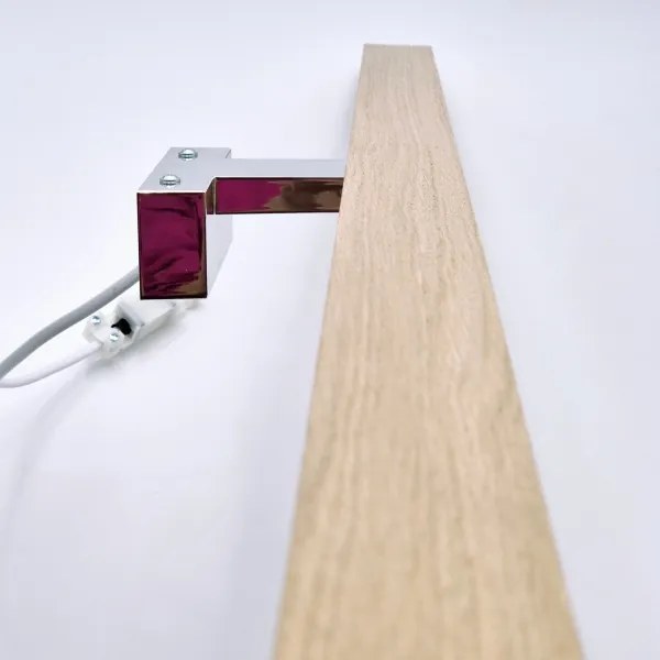 Brilagi-LED fürdőszobai tükörmegvilágítás WOODY MIRROR LED/15W/230V IP44 tölgy/króm