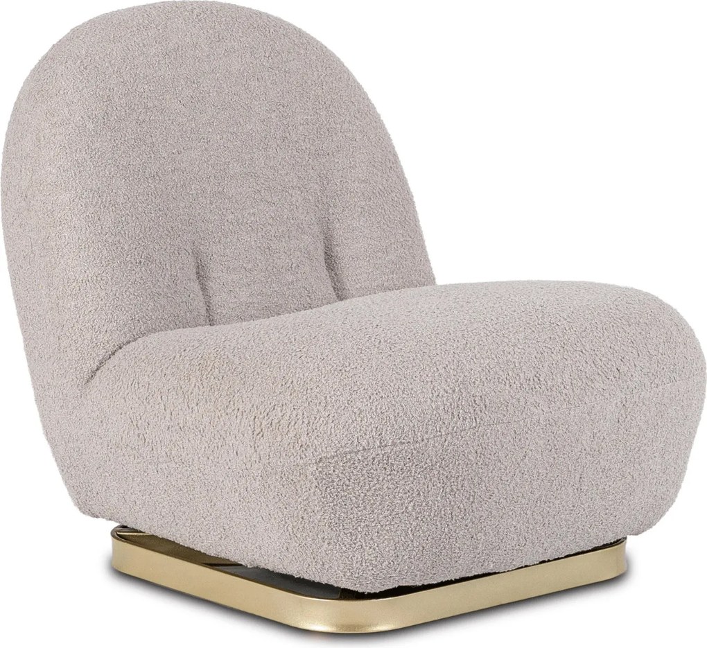 SONNY szürke forgó boucle pihenőfotel