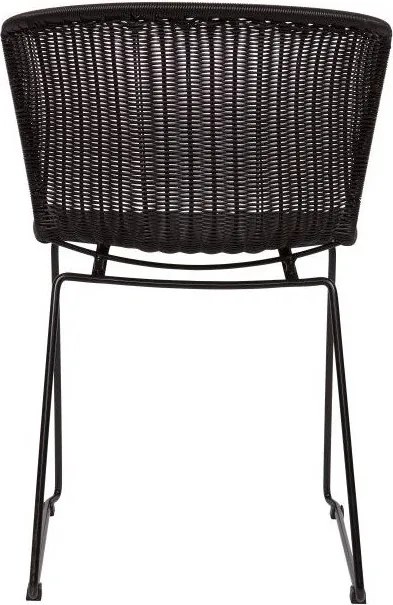 Fekete műrattan kerti szék szett 2 db-os Wings – WOOOD