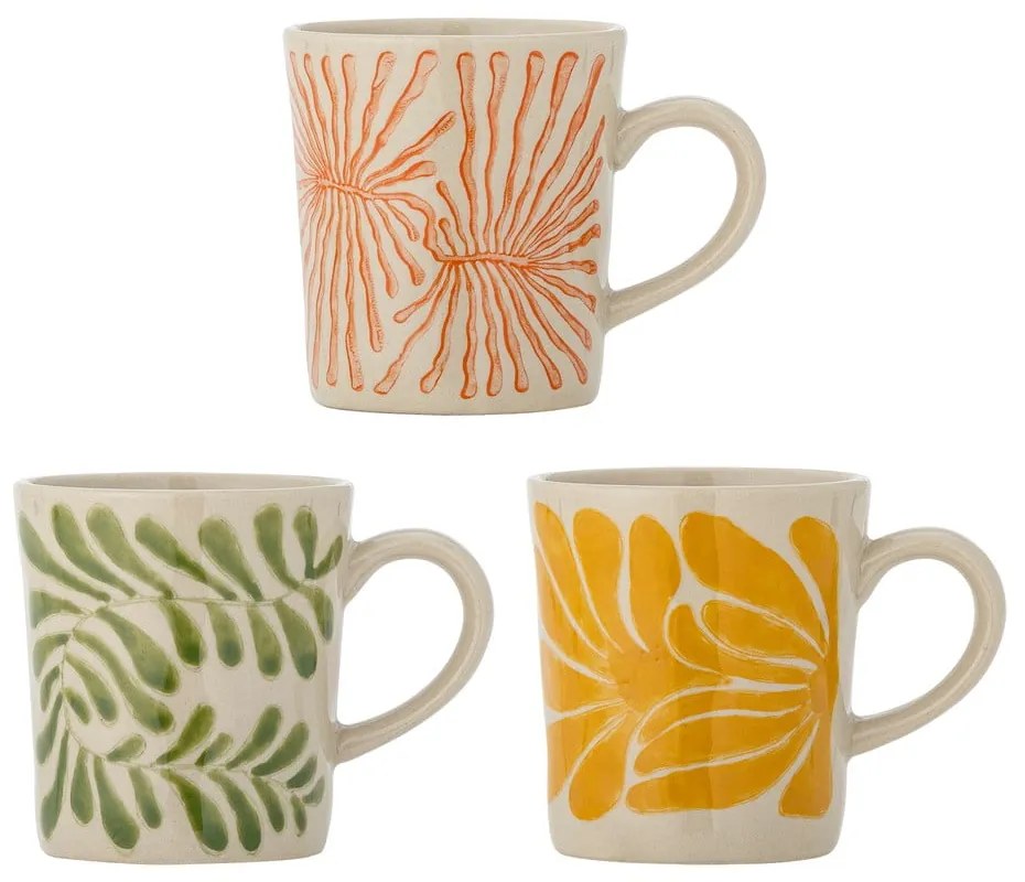 Kőedény csésze szett cappucinóhoz 3 db-os 205 ml Fauni – Bloomingville
