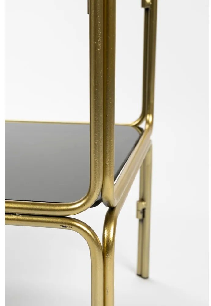 Fekete-aranyszínű fém könyvespolc 80x89x35 cm Liah – White Label