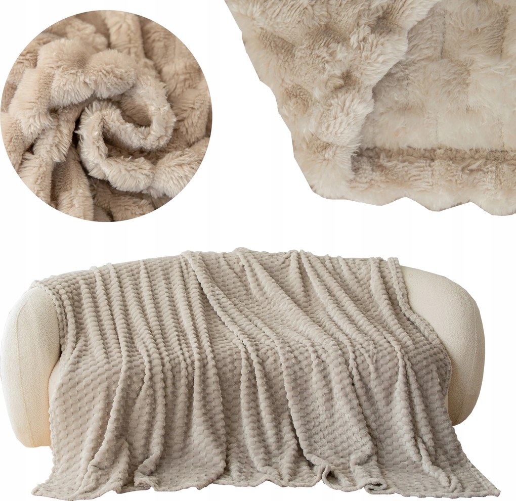 Takaró 160x200 Mikroszálas Dombornyomott Ágytakaró Puha Meleg Szürke