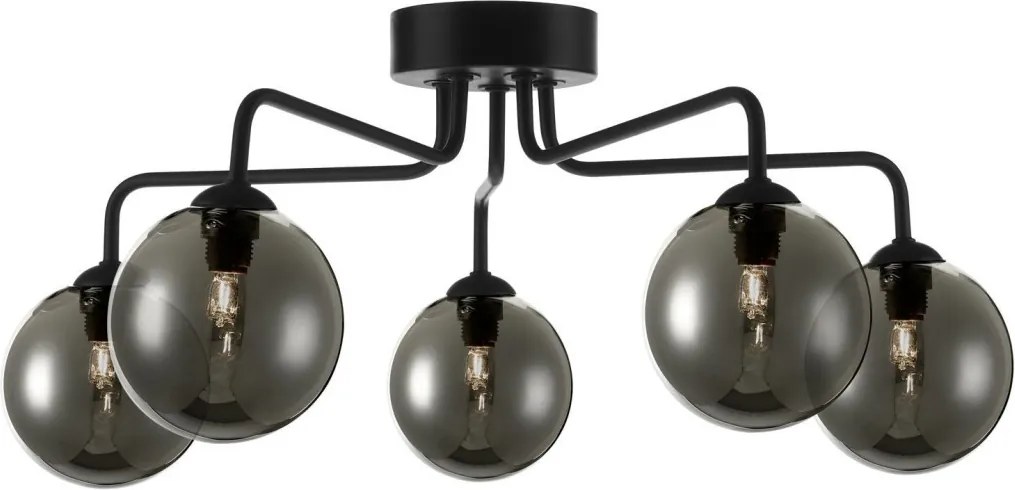 DAR LIGHTING FEY0522-01 FEYA Mennyezeti Csillár Fekete, Füstös G9 IP20