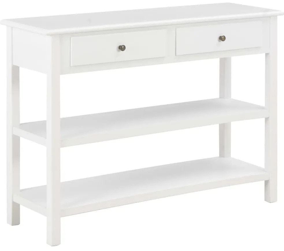 fehér MDF tálalószekrény 110 x 35 x 80 cm