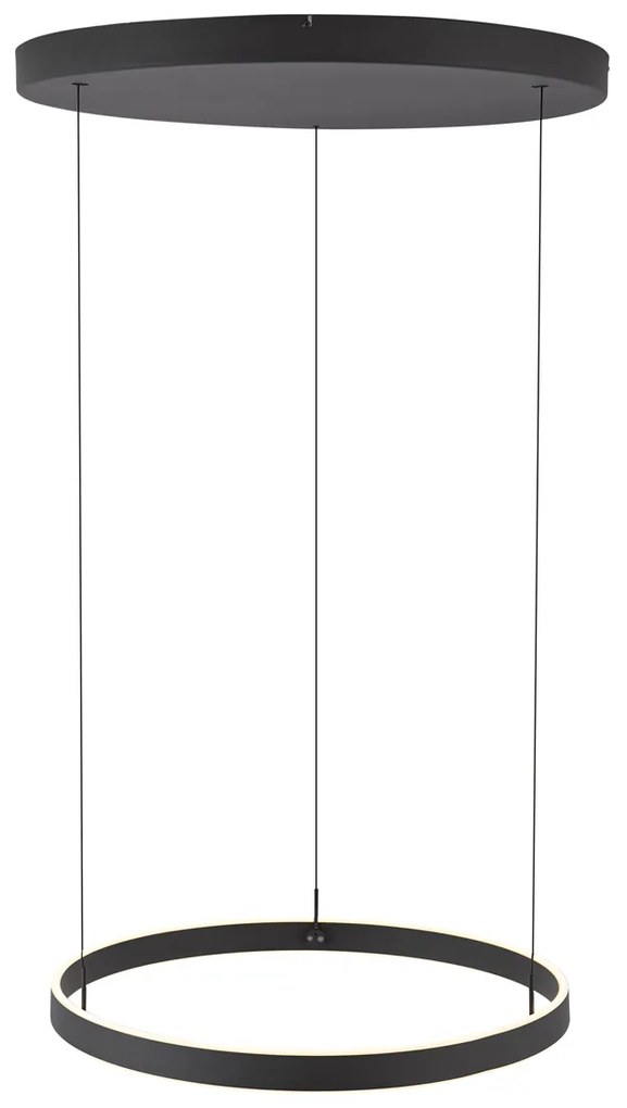 Design függőlámpa fekete 3 lépésben dimmelhető - Titmus