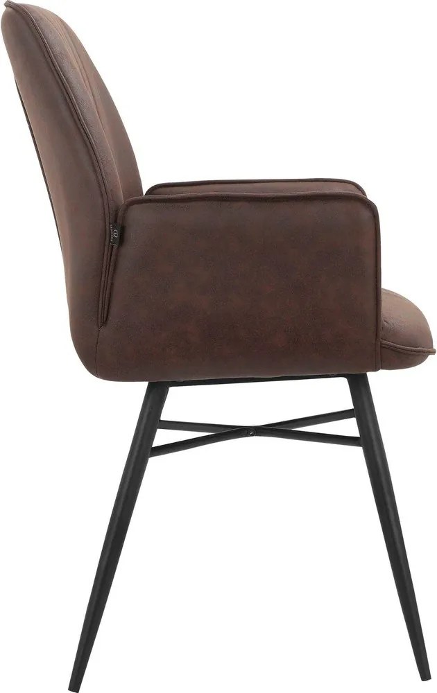 Barna kárpitozott étkezőfotel szett 2 db-os Anzo – Støraa