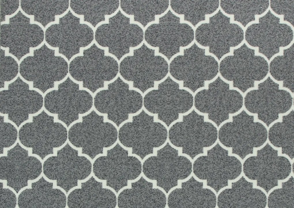 Nappali Szőnyeg Világos Szürke Clover Marokkói Lóhere Filc 150x200 cm