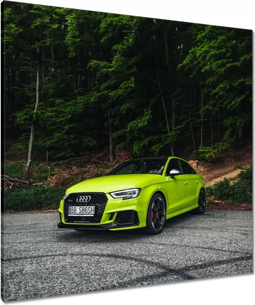 Vászonkép 80x80 Limezöld Audi Auto