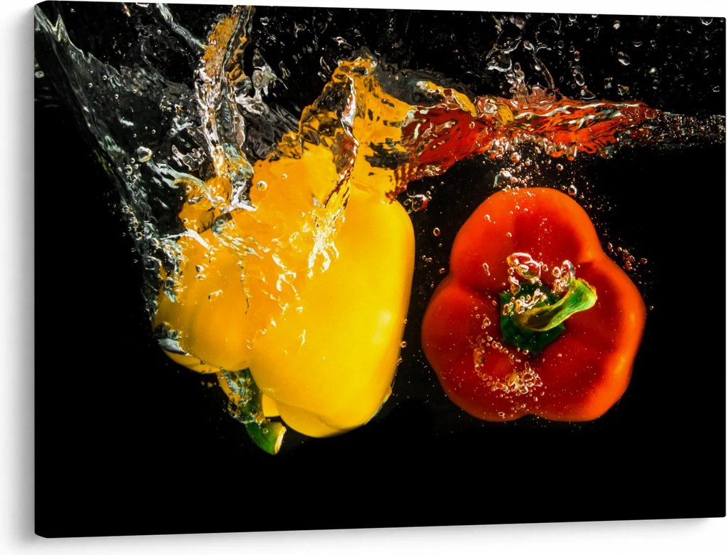Kép - paprika a vízben (70x50 cm)