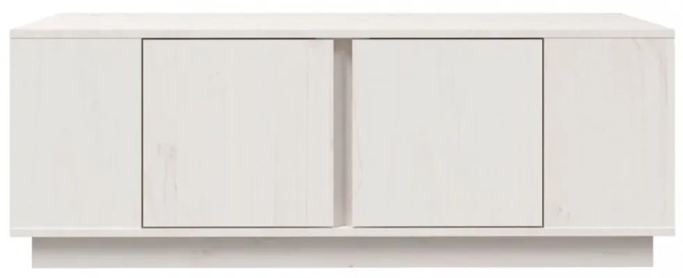 fehér tömör fenyőfa dohányzóasztal 110x50x40 cm