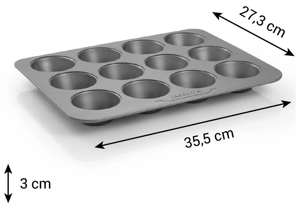 Tescoma 12 muffinforma COMPACT 36 x 27 cm-esmuffinformák