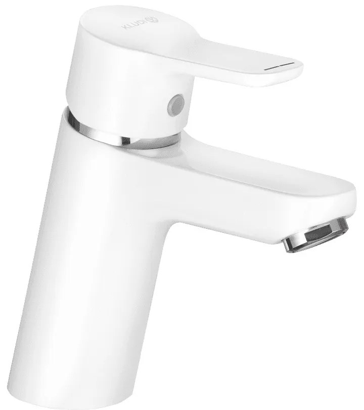 KLUDI Pure&amp;Easy 70 mosdó csaptelep, egykaros, leeresztőszelep nélkül, fehér/króm