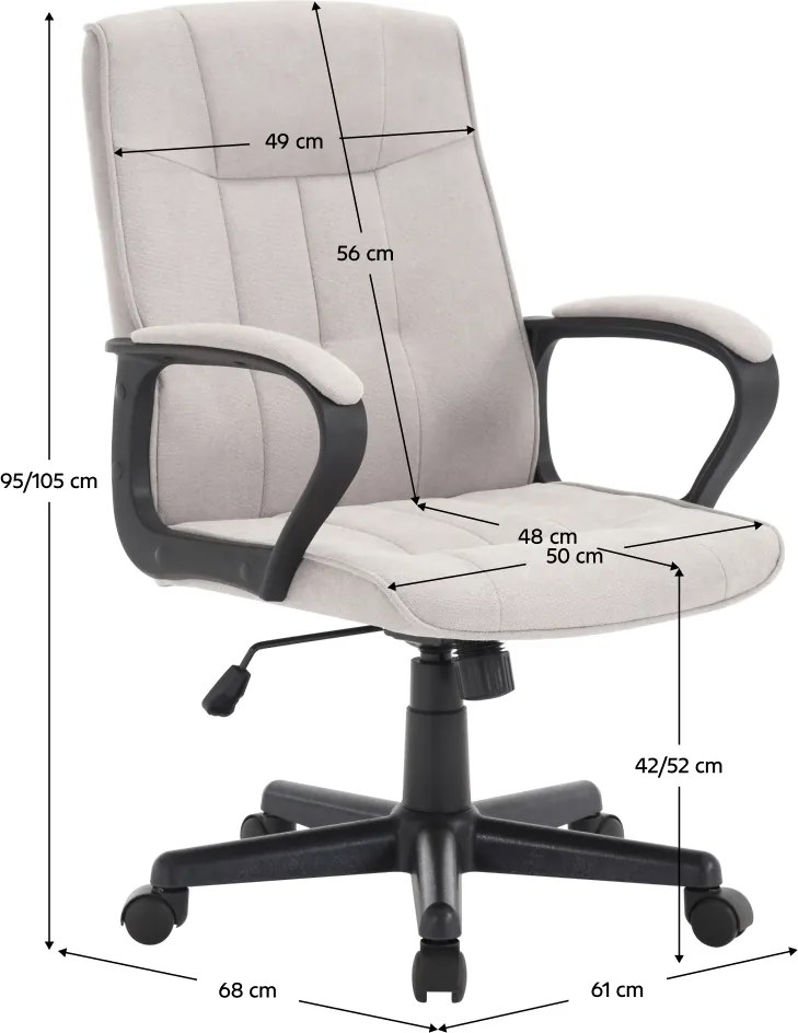 Irodai szék, világosszürke/fekete, LANDIS