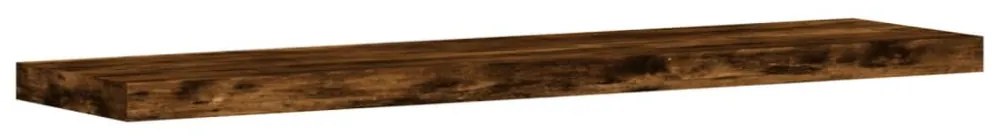 4 db füstös tölgy színű szerelt fa fali polc 40 x 10 x 1,5 cm