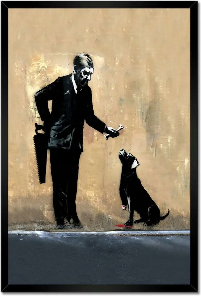 Poszterek keretben 40x60 Banksy Jó kutya Kutya