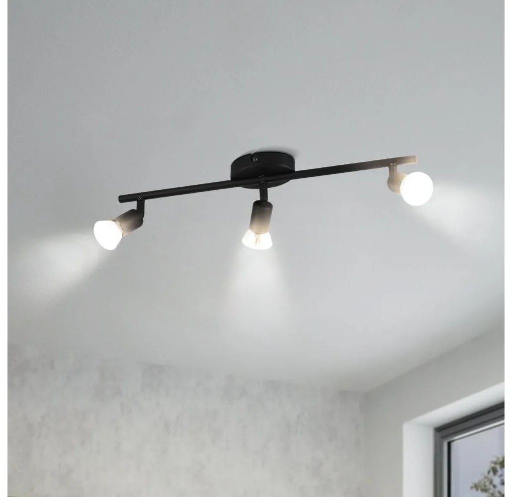 Eglo 32431 - LED Spotlámpa BUZZ-LED 3xGU10/2,8W/230V 3000K fekete