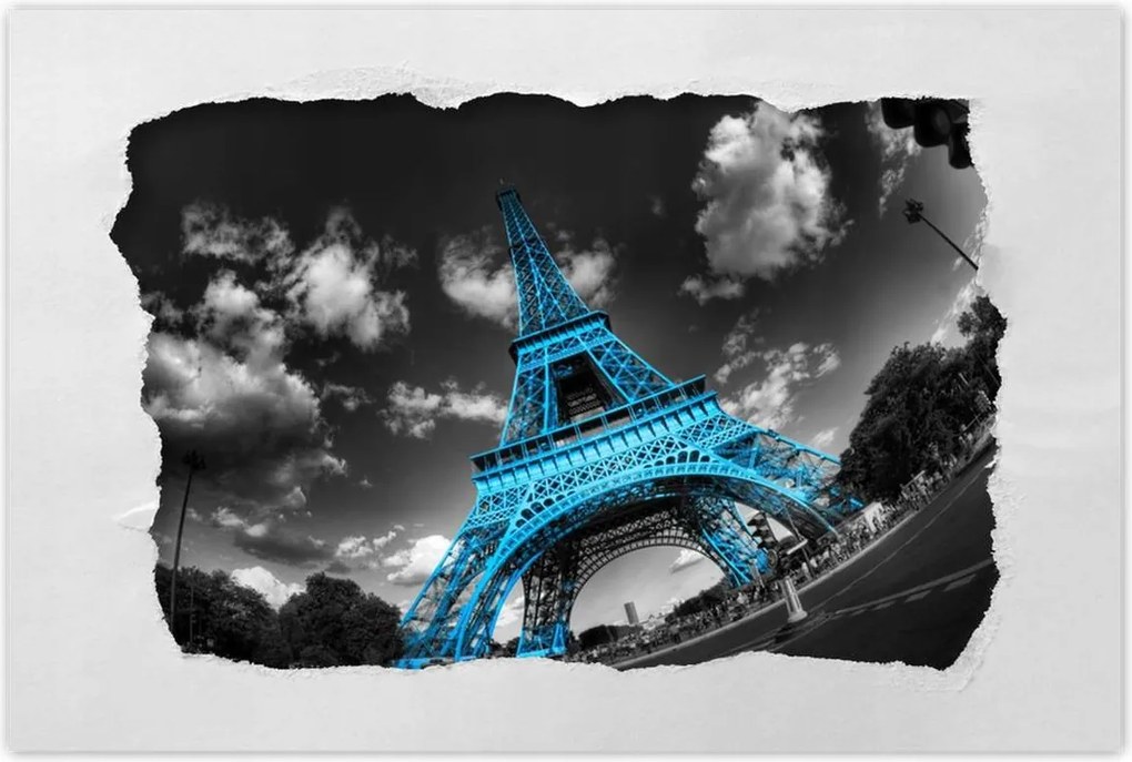 Poszterek 90x60 Türkiz Eiffel-torony