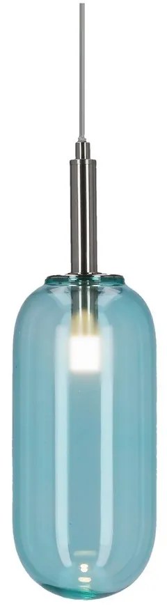 Kék LED függőlámpa üveg búrával ø 13 cm Fiuggi – Candellux Lighting