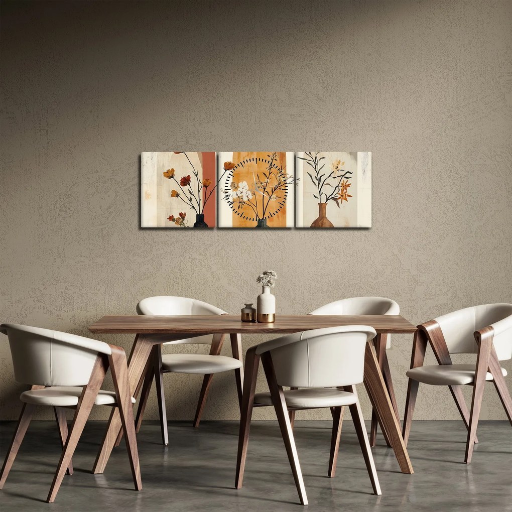 Kép - Vázák boltívekben (órával) (90x30 cm)