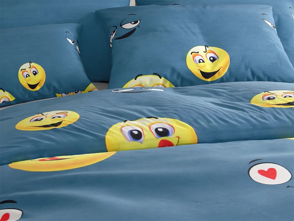 Mikroszálas ágyneműhuzat EMOJI KINYÚJTOTT nyelvvel szürke Ágyneműhuzat mérete: 70 x 90 cm | 140 x 220 cm