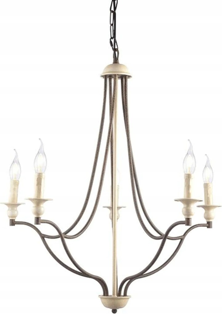 Aca Lighting függeszték 5XE14 antik/rozsdabarna fém ÁTM70XM175CM Lyon EG5875P