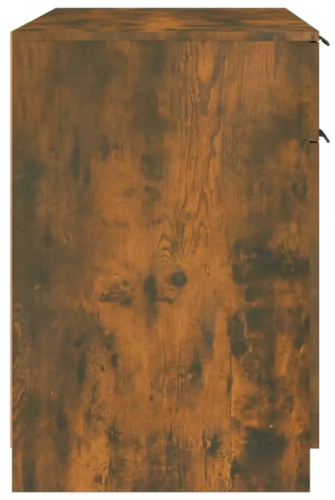 füstös tölgyszínű szerelt fa íróasztal 100 x 50 x 75 cm