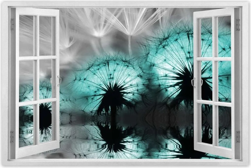 Poszterek 90x60 Türkiz pitypangok