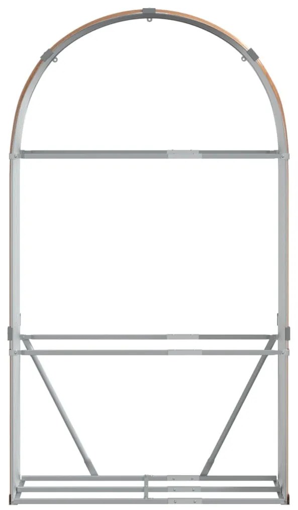 fautánzatú horganyzott acél rönktartó 120 x 45 x 210 cm