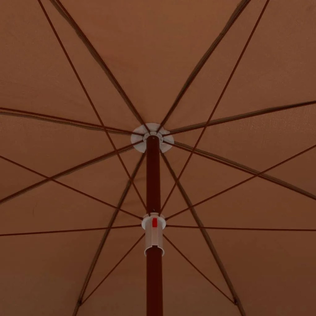 tópszínű napernyő acélrúddal 300 cm
