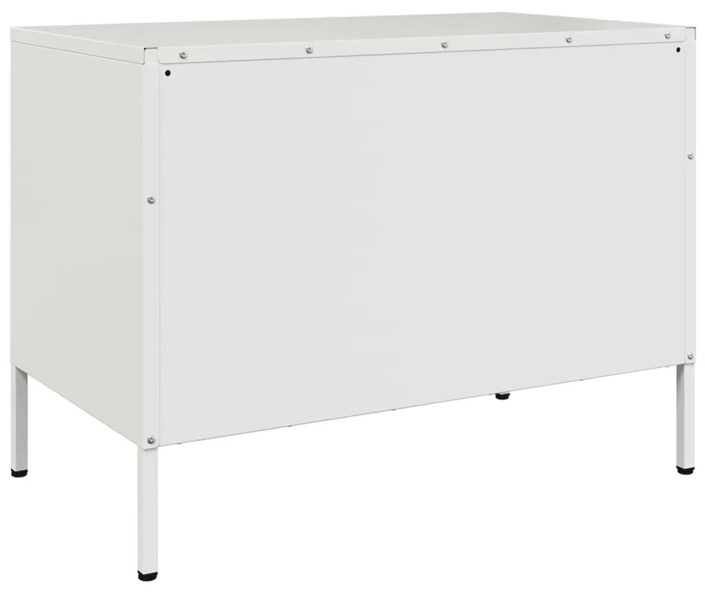 2 db fehér acél TV-szekrény 68 x 39 x 50,5 cm