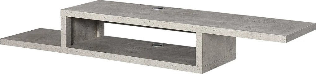 HOMCOM Felfüggeszthető, Falra Szerelhető TV Állvány - Felfüggeszthető Fali Polc - Niche, Kábelnyílások - Szürke | Aosom