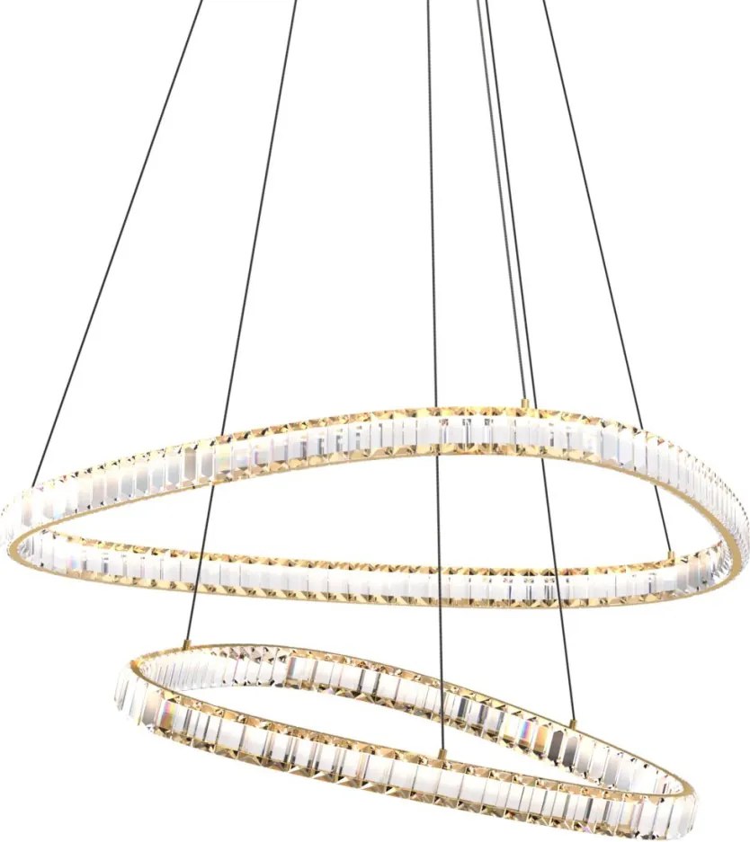 ZUMA LINE MD3169-2-3GT ATHESA Kristály Függesztett Lámpa Arany LED IP20