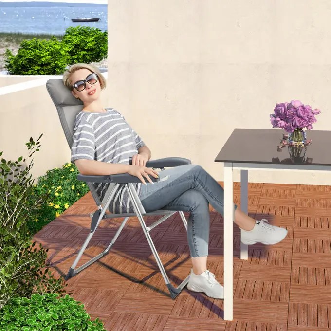 Deuba 4 darabos kempingszék szett - ezüst