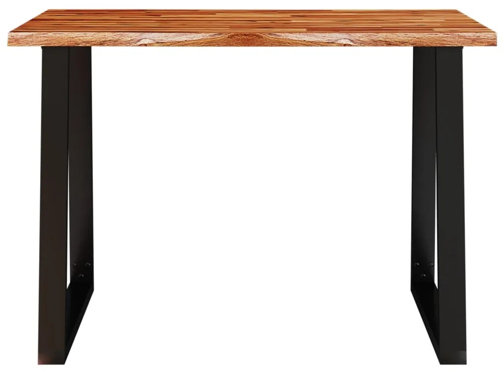 tömör akácfa étkezőasztal természetes éllel 110 x 70 x 75 cm