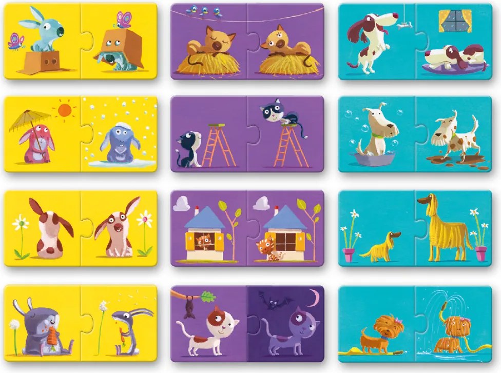 Párosító puzzle - Ellentétek, 24 db-os - Opposites