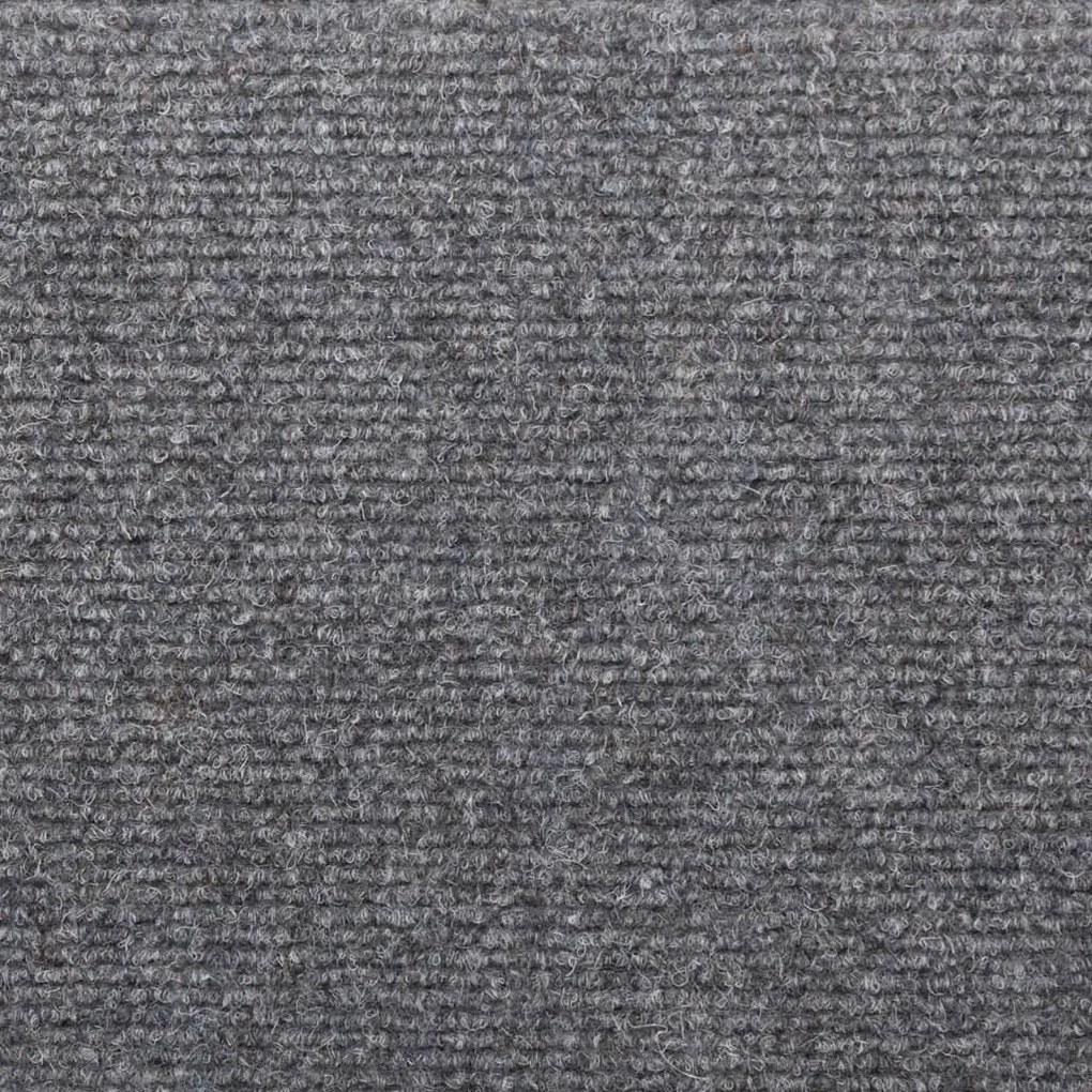 5 db tűlyukasztott világosszürke lépcsőszőnyeg 65x21x4 cm