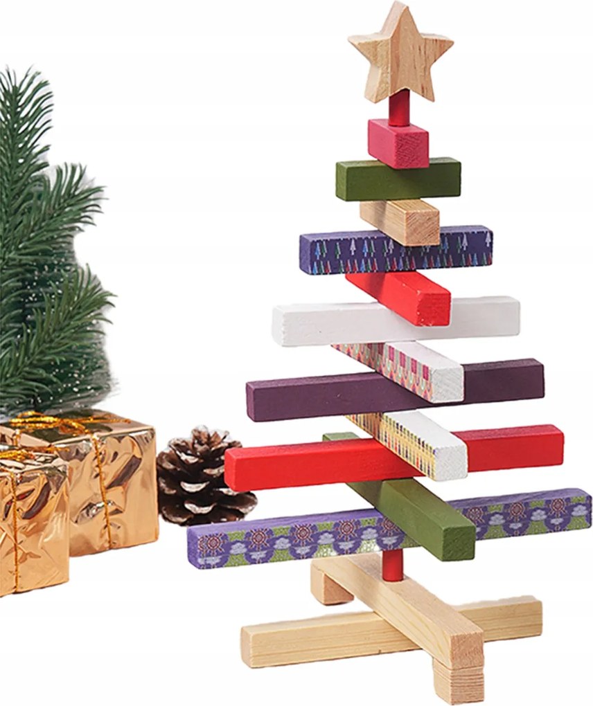 Karácsonyfa Szobor Kézműves Születésnapi Ajándék Gyűjthető Fa Figura