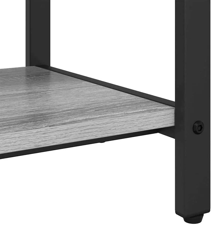 Kabáthorog polcokkal Szürke sonoma 95 x 34 x 184 cm Faanyag