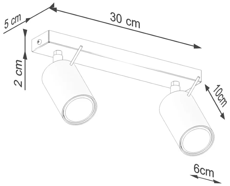 Zöld spotlámpa 6x30 cm Etna – Sollux