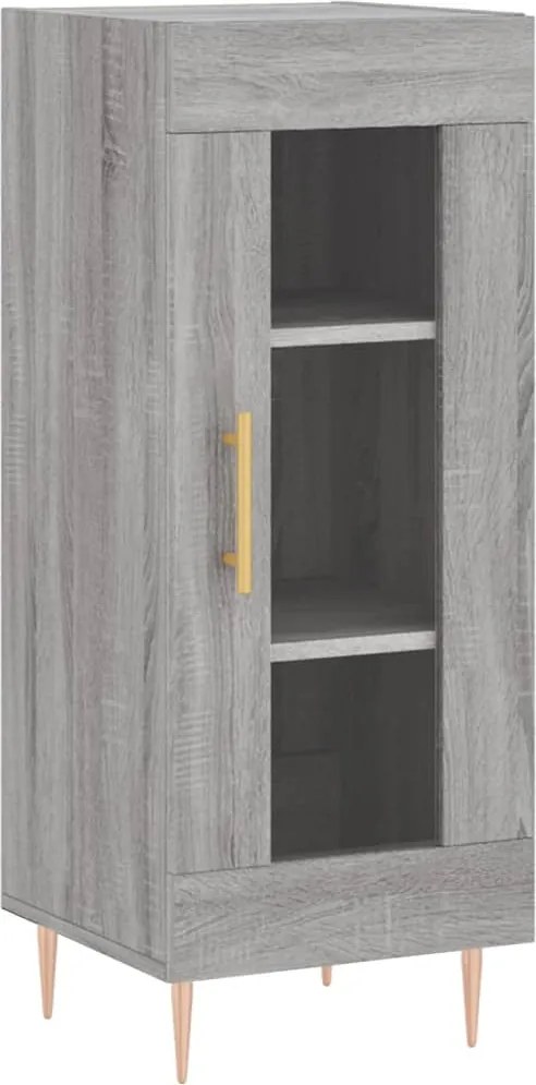 vidaXL szürke sonoma színű szerelt fa tálalószekrény 34,5 x 34 x 90 cm