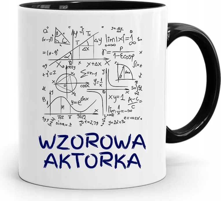 Színésznőnek Bögre Fekete Születésnapi Ajándék fényképes nyomtatással